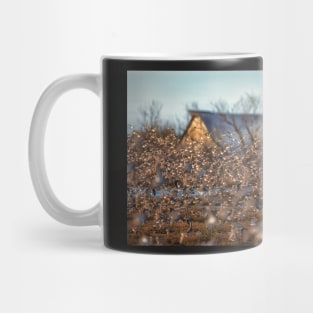 A Few Birds Flying in Front of an Old Barn Mug